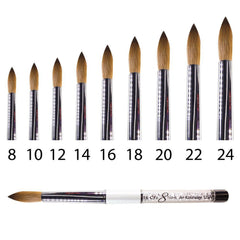 Cre8tion Kolinsky Acrylic Brush - Rhinestone Handle