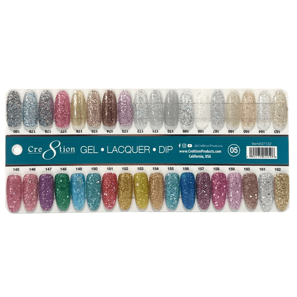 Cre8tion Matching Color - 36 colors Board 5 #145-#180 w/ 2 Color Chart