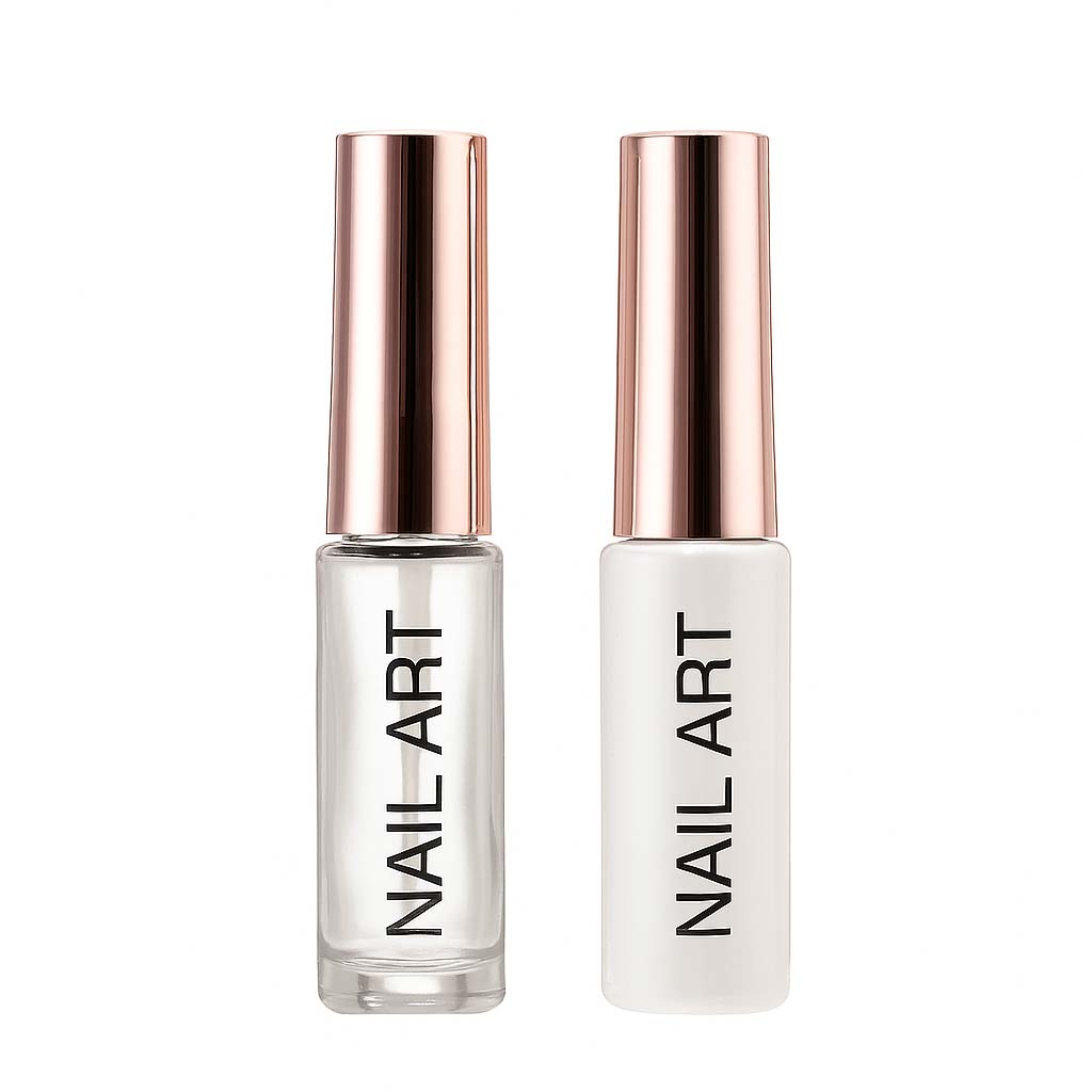 Cre8tion Nail Art Bottle With Champagne Gold Cap 0.33oz