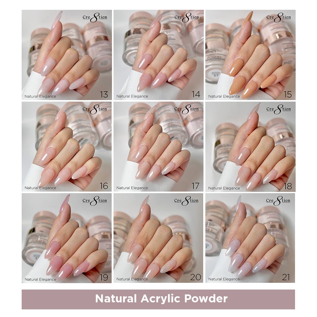 Cre8tion Natural Elegance Powder - Full Set 36 Colors w/ 1 Set Color Chart
