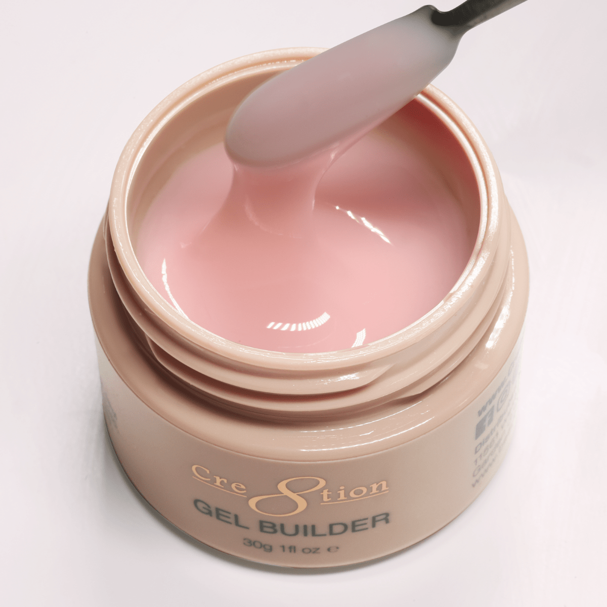 Cre8tion Overlay/Builder Gel in Jar 1oz - Hema Free/TPO Free - Low Heat - 04 Porcelain
