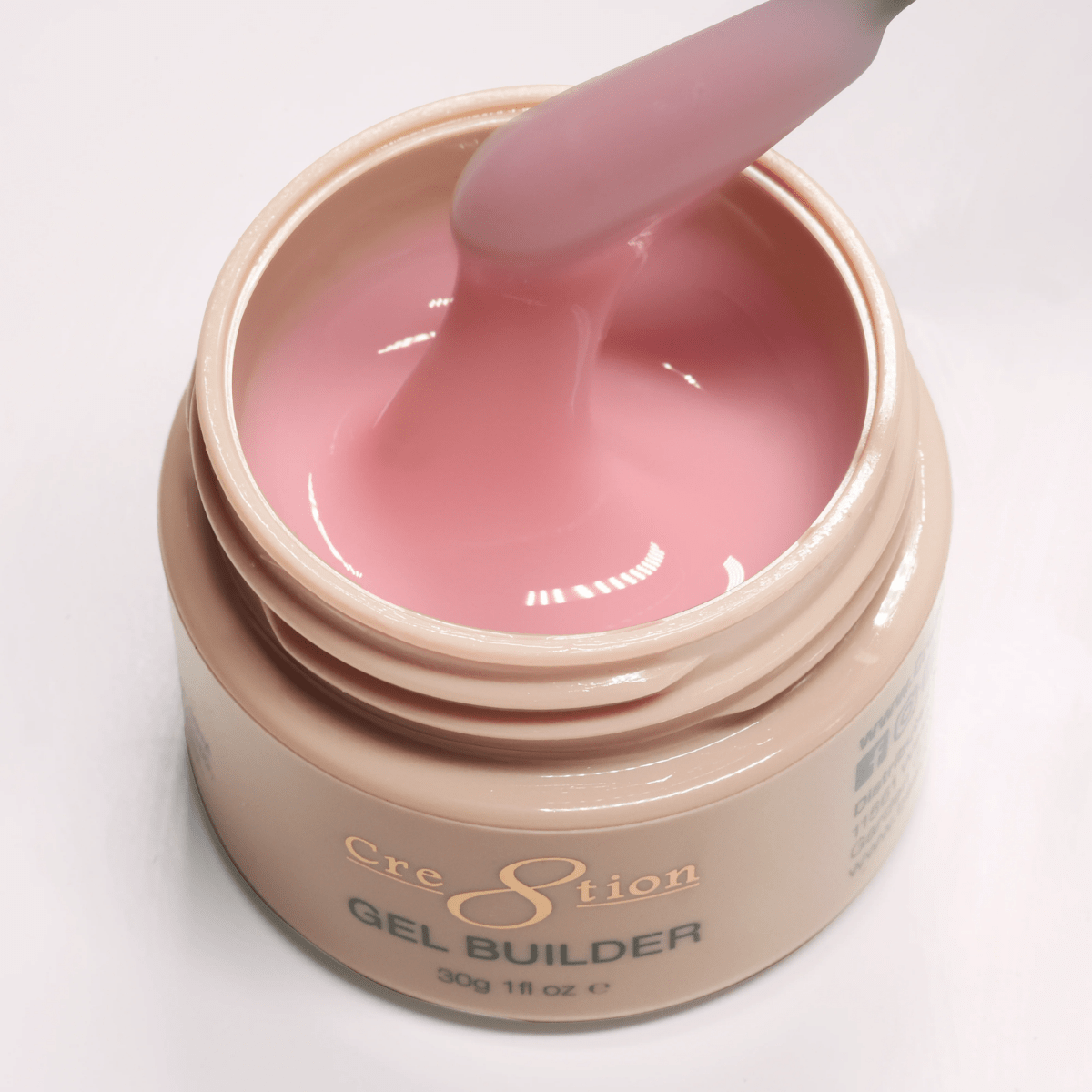 Cre8tion Overlay/Builder Gel in Jar 1oz - Hema Free/TPO Free - Low Heat - 06 Toasted Petal