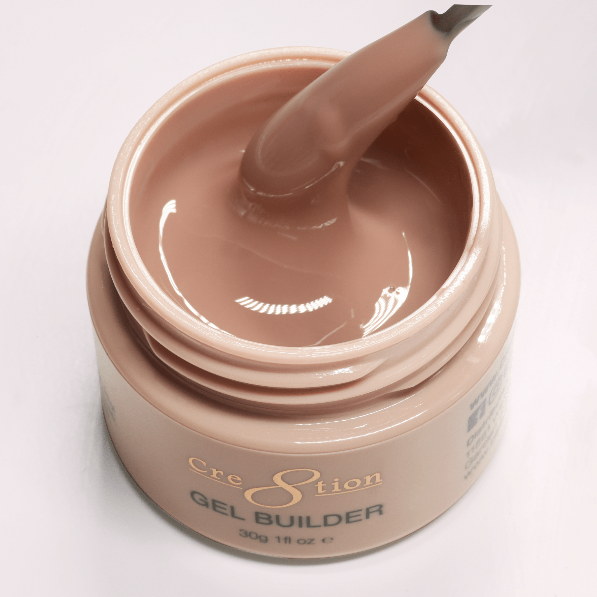 Cre8tion Overlay/Builder Gel in Jar 1oz - Hema Free/TPO Free - Low Heat - 09 Almond Blossom