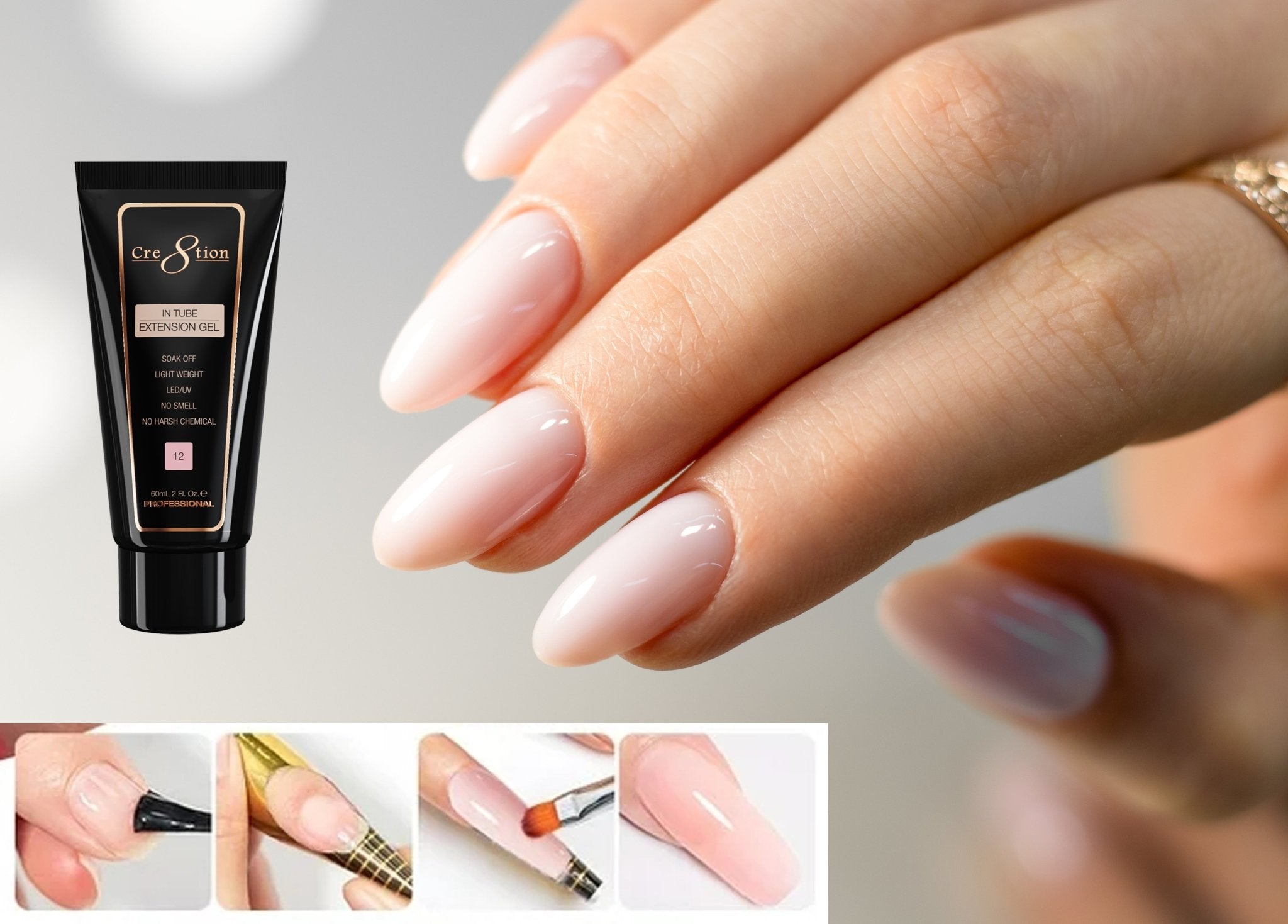 Cre8tion Poly Gel-Extension Gel In Tube 2oz - 36 Color Kit