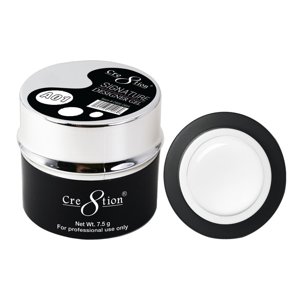 Cre8tion Signature Designer Gel 7.5 g - 0.26oz A01 White
