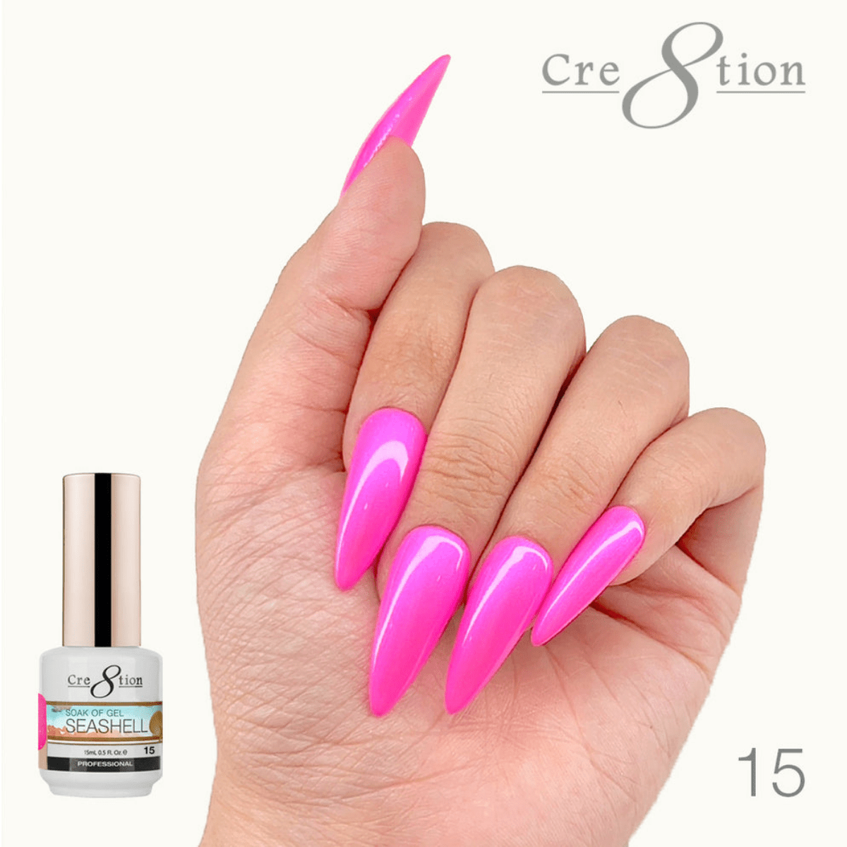 Cre8tion Soak Off Gel Seashell 0.5oz 15