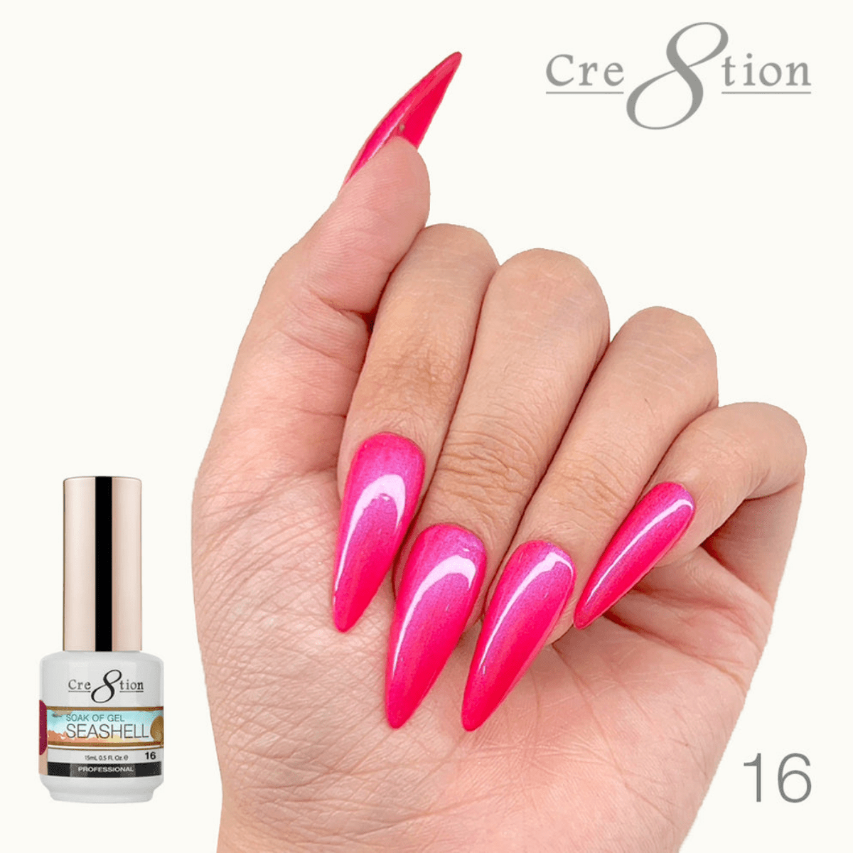 Cre8tion Soak Off Gel Seashell 0.5oz 16