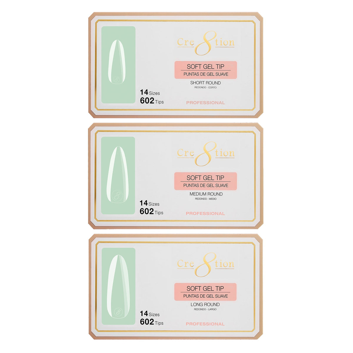 Cre8tion Soft Gel Tips - ROUND