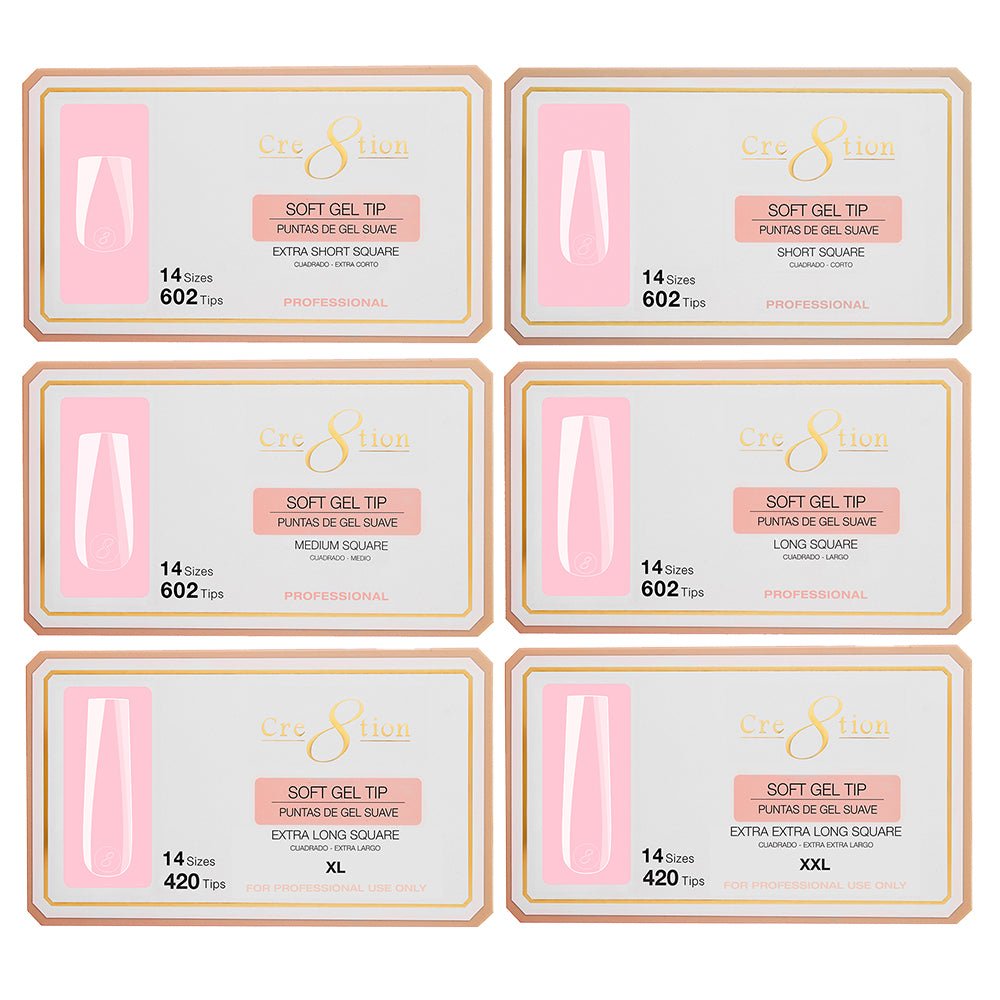 Cre8tion Soft Gel Tips - SQUARE
