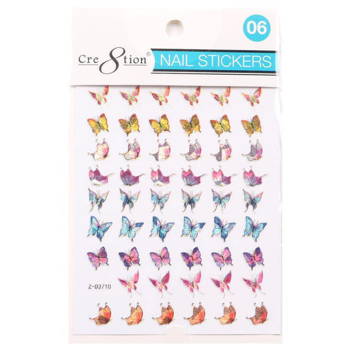 Cre8tion Nail Art Sticker Butterfly (42 Styles)