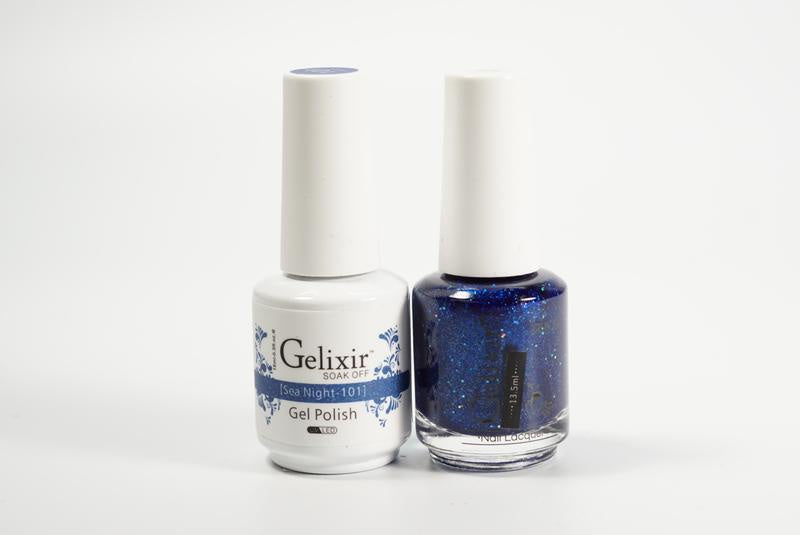 Gelixir Nail Polish Gel & Matching Lacquer Sea Night 1 PK #101