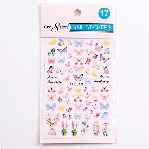 Cre8tion Nail Art Sticker Butterfly (42 Styles)