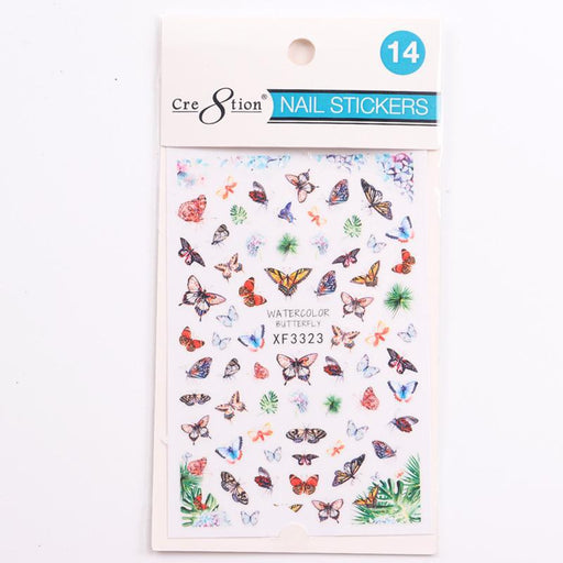 Cre8tion Nail Art Sticker Butterfly (42 Styles)