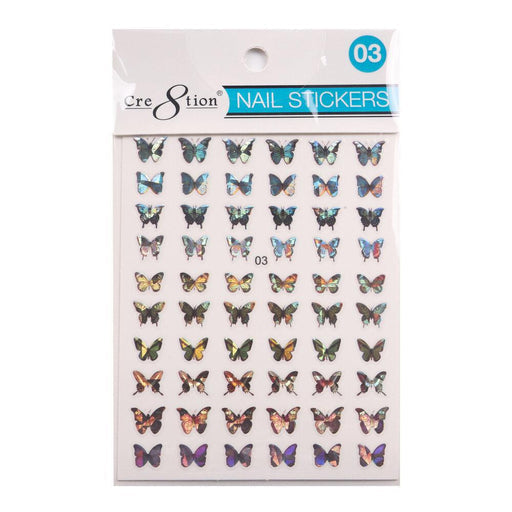Cre8tion Nail Art Sticker Butterfly (42 Styles)