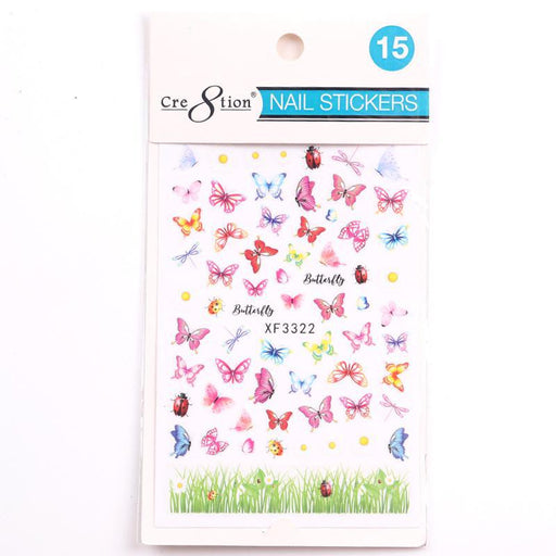 Cre8tion Nail Art Sticker Butterfly (42 Styles)