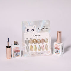 Cre8tion Cat Eye Aurora Set - 6 Colors w/ 1 Calendar Display