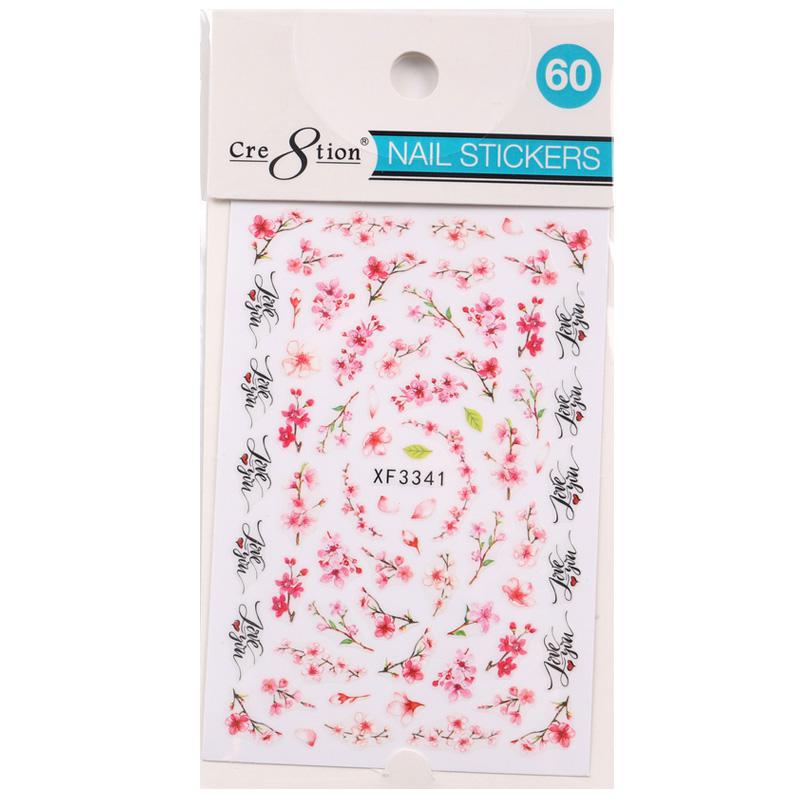 Cre8tion Nail Art Sticker Flower (26 Styles)