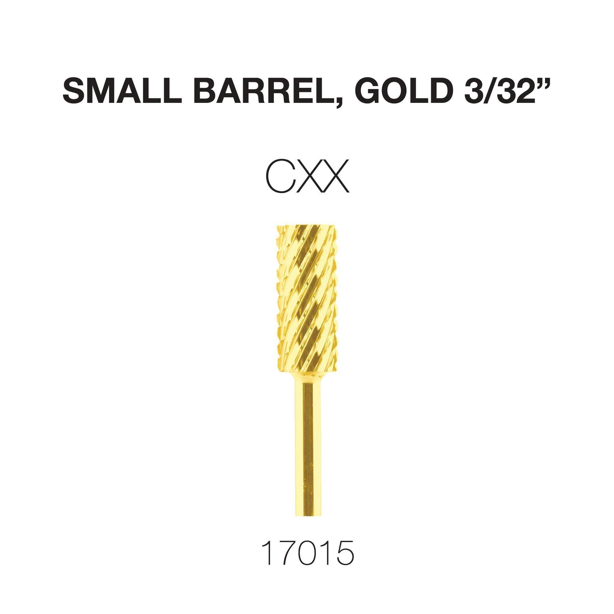 Cre8tion Carbide Small Barrel, Gold 3/32"