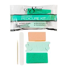 Cre8tion Disposable Kit B Pedicure : 1 Pumice Sponge, 1 Mini White Nail File, 1 Slim Buffer, 1 Wood Pusher and 1 pair of Toe Separators 200 kits/case
