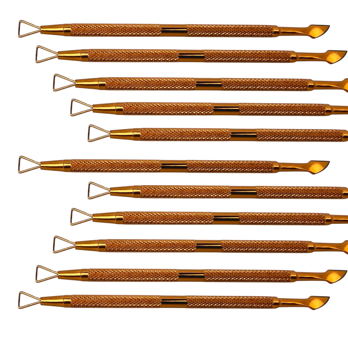 Gold Cuticle Pusher and Cutter Set Dead Skin Nail Cleaner Tools Professional