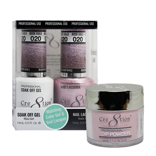 Cre8tion Matching Sets - 020 ROSE GOLD (SHIMMERY)