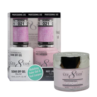 Cre8tion Matching Sets - 021 VALENTINE (GLITTER)