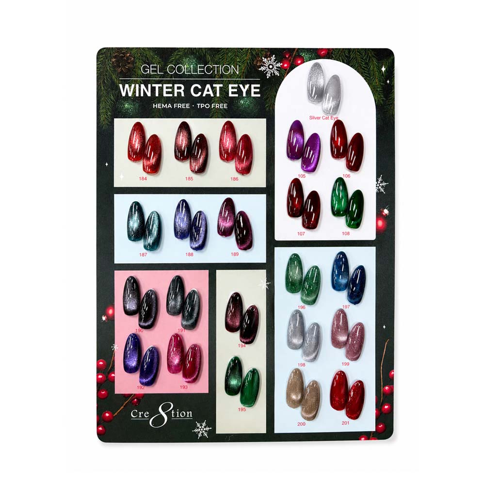 Cre8tion Counter Display Color Chart - Cat Eye Winter 23 Colors